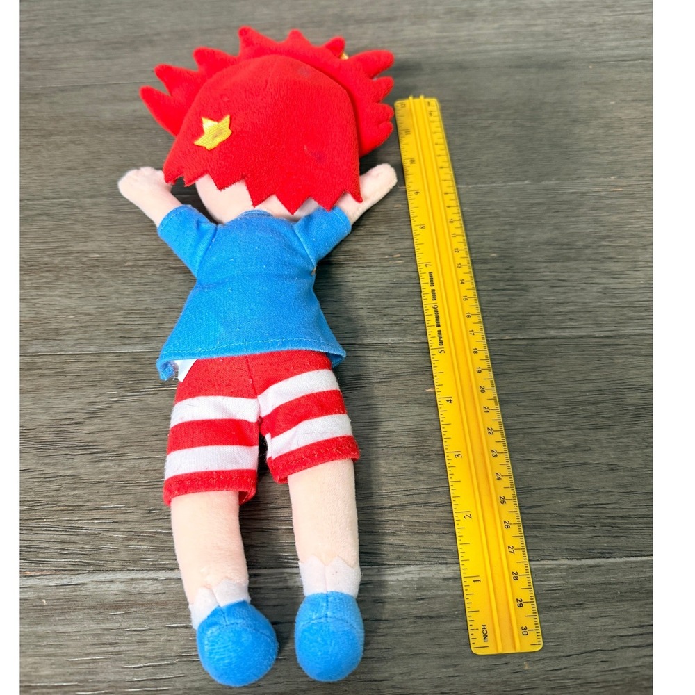 Calendar Kids Books July Plush‎ Doll Red Hair Blue Shirt Striped Shorts 12 inch - Picture 6 of 6